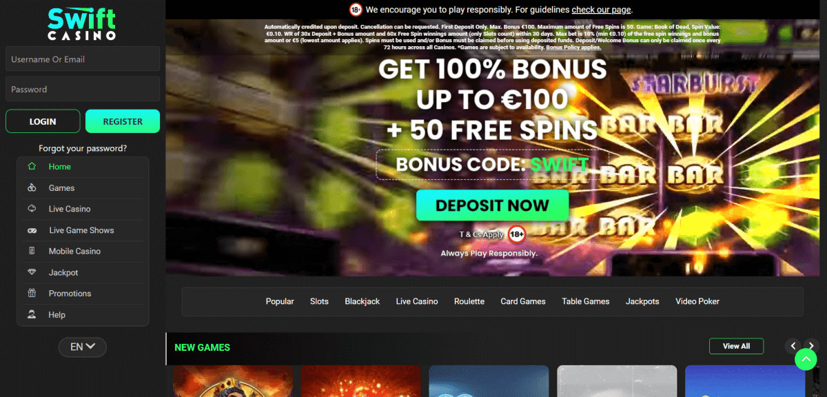 Swift Casino 2026 En Ny Tidsalder for Online Spil